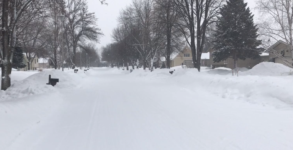 photo of snow-covered street