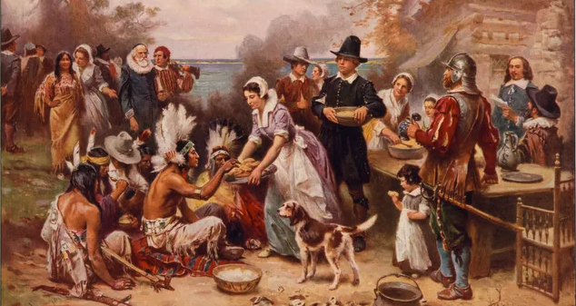 "First Thanksgiving," painting by Ferris